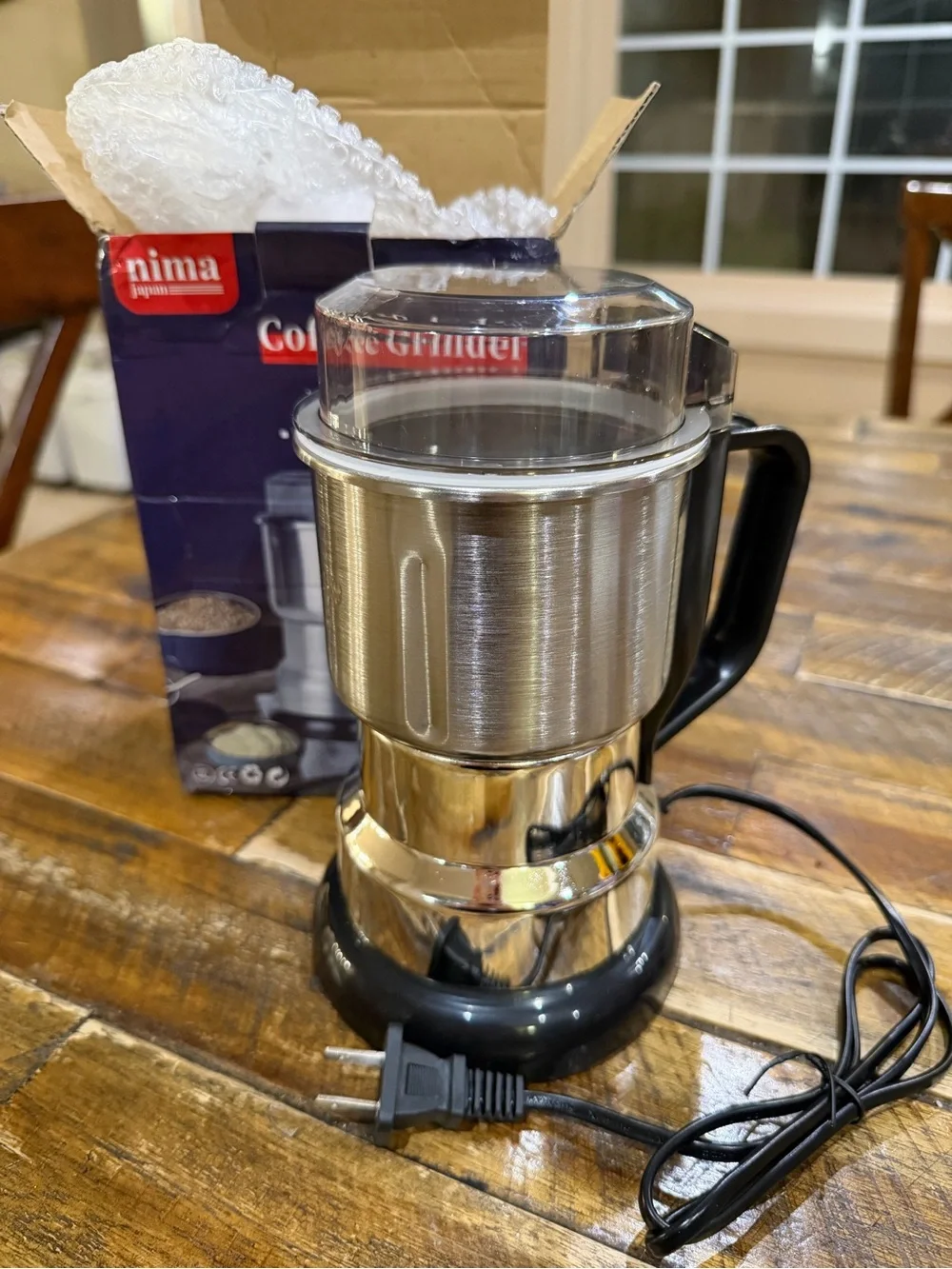 NIMA 8300 Stainless Steel Electric Coffee Spice Nut Grinder Mill Home Kitchen